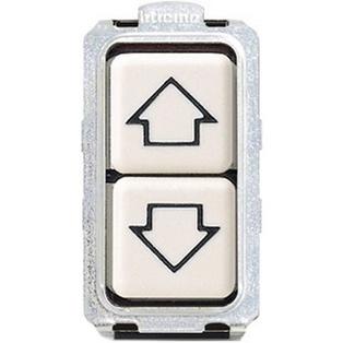DOPPIO PULSANTE 1P NO 10A CON FRECCE INDICATIVE