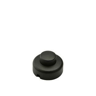INTERRUTTORE FAI PASSANTE UNIPOLARE A PEDALE PER PIANTANA 250V TASTO TONDO NERO 
