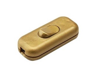 INTERRUTTORE FAI PASSANTE 2A 250V TASTO A BILANCIERE ORO