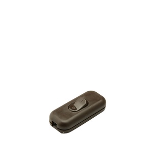 INTERRUTTORE FAI PASSANTE BIPOLARE 2A 250V TASTO A BILANCIERE MARRONE 