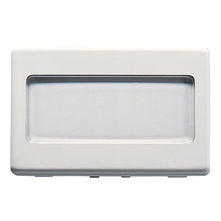 FRUTTO GEWISS PULSANTE CON TARGA PORTA NOME SERIE SYSTEM WHITE  3 POSTI