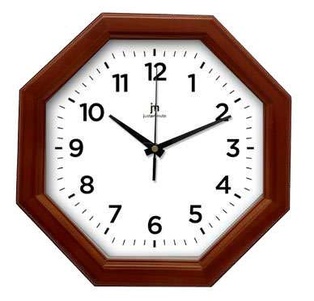 OROLOGIO PARETE LEGNO OTTAGONALE NOCE LOWELL