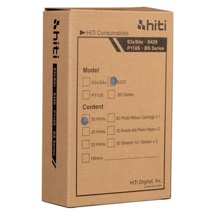 S420 CARTA+RIBBON S4XX 50 FOGLI 10X15  HI-TI