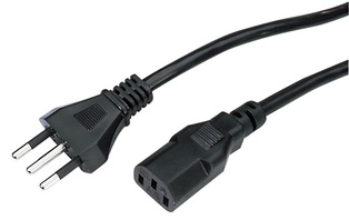 CAVO NEDIS DI ALIMENTAZIONE DA SPINA 10A 3 POLI EUROPEA A PRESA IEC320 C13 - 2MT. 