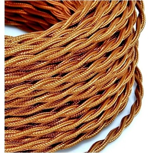 CAVO ELETTRICO TRECCIOLA 3X1 TESSUTO ORO 100MT. IMQ