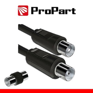 CAVO NEDIS ANTENNA COASSIALE DA SPINA TV A SPINA TV CON ADATTATORE PRESA- PRESA  NERO - 1.5MT 
