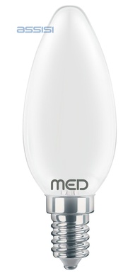 OLIVA  FILOLED  4W 450LM  E14 3000K SMERIGLIATO MED
