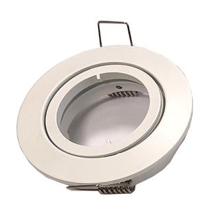 PORTA LAMPADA ORIENTABILE ROTONDO BIANCO