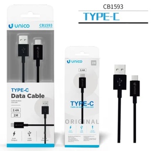 CAVO UNICO NERO DA USB A TYPE-C  100 CM.