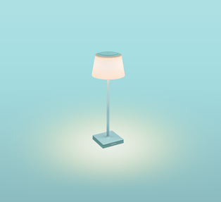 LAMP.DA TAVOLO MARGO' 4W 3000K IP54 DIMM. RICAR.TURCHESE CENTURY