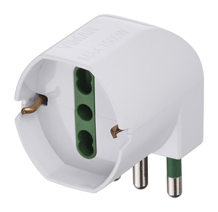 Adattatore sfalsato S17+univ. 90° BIANCO