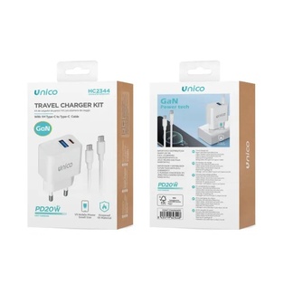 CARICARICATORE UNICO DA RETE BIANCO 1 PRESA USB-A E 1 PRESA USB-TYPE C RAPIDO 20W CON CAVO USB-TYPE C A USB-TYPE C 100CM 