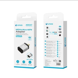 ADATTATORE UNICO DA HDMI (hdtv) PRESA A MICRO HDMI (hdtv) SPINA 4K 