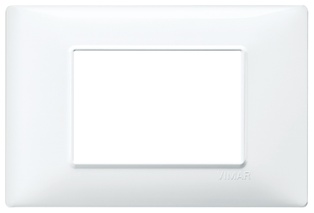 PLACCA VIMAR TECNOPOLIMERO SERIE PLANA BIANCO 3 POSTI