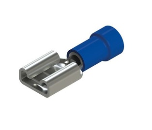 CAPICORDA PREISOLATO FEMMINA 4.8X0.8 MM BLU 100 PZ.ZIPPO