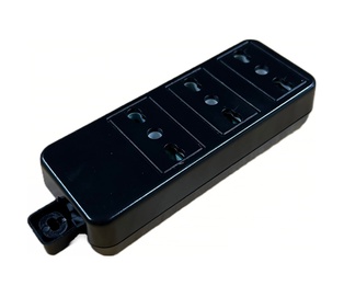 PRESA MULTIPLA CONTAKT 3 BIPRESE 2P+T 16A (SENZA CAVO) NERO