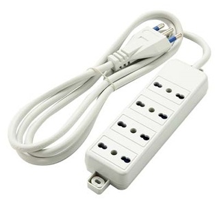 MULTIPLA 4 PRESE BIPASSO 10/16A  BIANCO FAI