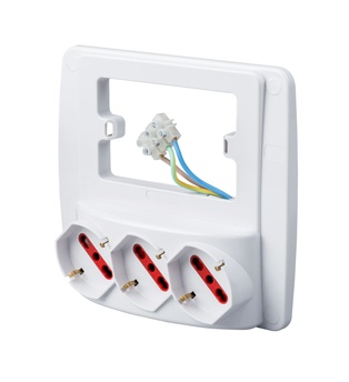 MULTIPRESA PARETE EMILIA SMART 3 PRESE SCHUKO BIV.10/16 A X SCAT.3PST. BI