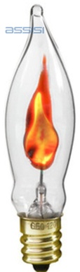 LAMPADINA FIAMMA OSCILLANTE 3W 220V E14 30X100 MM MED