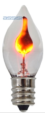 LAMPADINA FIAMMA OSCILLANTE 3W 220V E14 23X55 MM MED