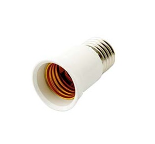PORTALAMPADA ADATTATORE PROLUNGA MASCHIO E27  FEMMINA E27 TERMOPLASTICO FAI