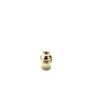 PORTALAMPADA FAI OTTONE E14 CAMICIA LISCIA IN METALLO CON GHIERA IN PORCELLANA 