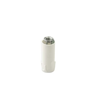PORTALAMPADA A CANDELA COLORE BIANCO IN MATERIALE TERMOPLASTICO CON NIPLES E14  ALTEZZA 65MM FAI
