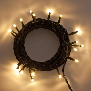 CATENA MBP 20LED CLASSIC 5MM LUCE FISSA 230V INTERNO C/VERDE 1,5M+ 5MT
