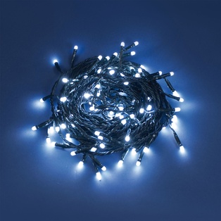 CATENA TLE 100 LED BIANCO 5MM SERIE EX CONTROLLER 8G 24V ESTERNO CAVO VERDE 2+5M