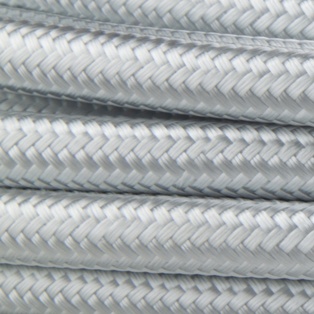 CAVO ELETTRICO RIVESTITO TESSUTO TONDO 2X0,75 45MT. ARGENTO CONTAKT (PR. MT.)