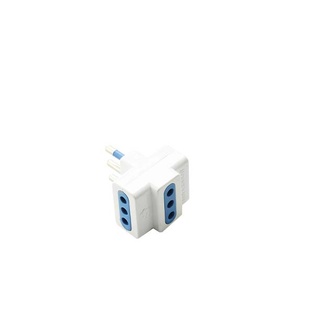 ADATTATORE TRIPLO 2P+T 10 A 250 V BIANCA FAI