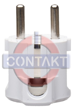 SPINA CIVILE CONTAKT  2P+T 16A 250V STANDARD TEDESCO S31 A 90° BIANCO