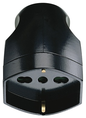 PRESA CIVILE VIMAR 2P+T10/16A SCHUKO  P40 250V  NERO