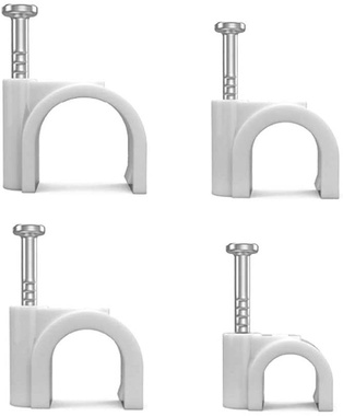 FISSACAVI CONTAKT IN PLASTICA CON CHIODO INCORPORATO Ø 5MM PZ. 100