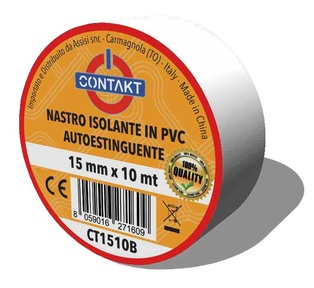 NASTRO ADESIVO ISOLANTE CONTAKT 15MMX10MT BIANCO