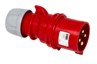 SPINA INDUSTRIALE FAEG VOLANTE 3P+T 32A 400V IP44 ROSSO