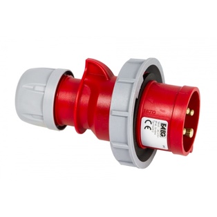 SPINA INDUSTRIALE FAEG VOLANTE 3P+T 32A 400V IP67 ROSSO