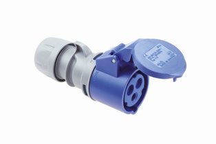 PRESA INDUSTRIALE FAEG VOLANTE ATTACCO RAPIDO 2P+T 16A 230V IP44 BLU