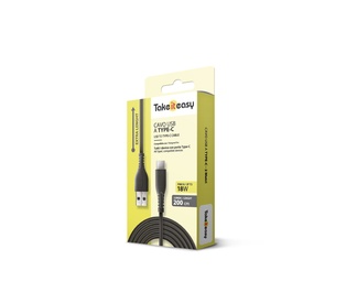 CAVO TAKE IT EASY NERO DA USB A TYPE-C 200 CM. 