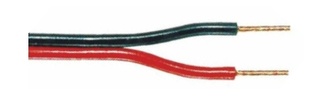 CAVO ELETTRICO PIATTINA AUDIO 2X0.50 ROSSO/NERO 100MT 