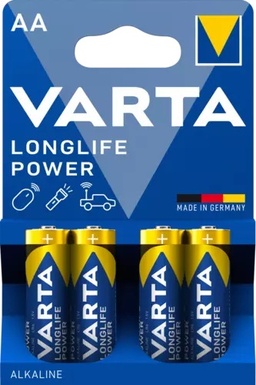 PILE VARTA ALKALINE LONGLIFE POWER STILO  AA  BL.4 4906