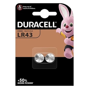 PILE DURACELL ALKALINE 1.5V  BL. 2 LR43/AG12