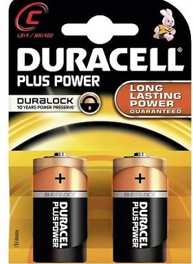 PILE DURACELL ALKALINE MEZZA TORCIA C BL.2