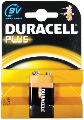 PILE DURACELL ALKALINE 9V BL. 1