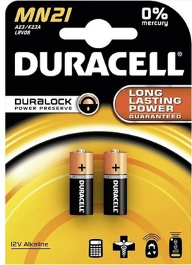 PILE DURACELL PER RADIOCOMANDI 12V  BL. 2  MN21