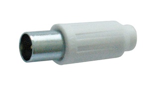 SPINA COASSIALE A VITE TV 9,5MM 75OHM  BIANCA