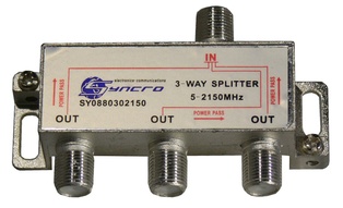 PARTITORE 1 INGR. 3 OUT CONN. "F"  5-2150MHZ SYNCRO