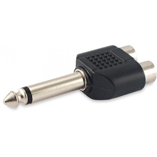 ADATTATORE AUDIO DA SPINA JACK 6.3 MONO A 2 PRESE RCA ALPHA
