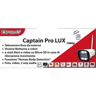 92902928 TELECAMERA CAPTAIN PRO LUX WIRLESS ESTERNO BRAVO
