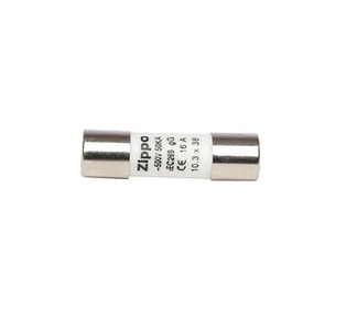 FUSIBILE CILINDRICO RAPIDO 10.3 X 38 500V 6AMP. ZIPPO